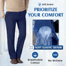 JettJeans3 - Vaqueros elásticos clásicos de corte recto para hombre